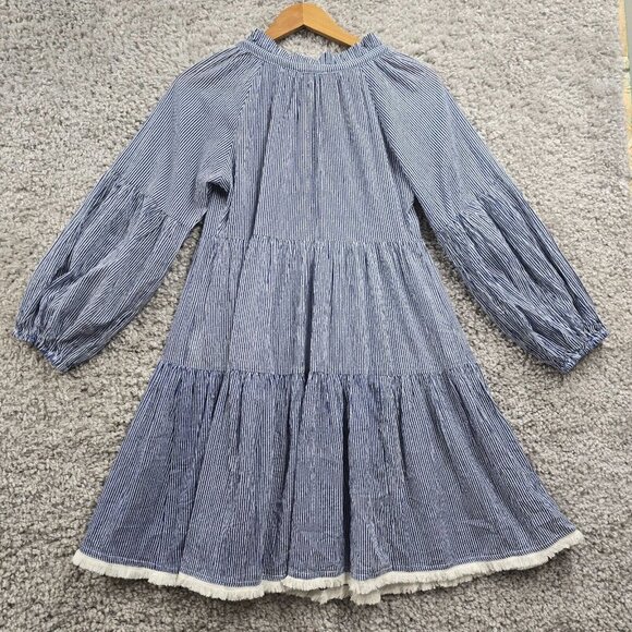 Tuckernuck Women Mini Dress Size XS Striped Tiered Coastal Cover Up Beachwear - Picture 7 of 12